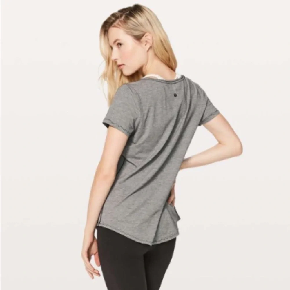 Lululemon Love Crew III Wee Stripe Black White Medium